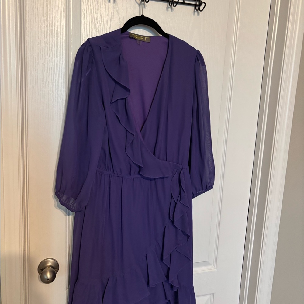 Chic Long Sleeve Purple Dress